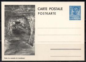 卢森堡邮资明信片，二战时期大公夫人玛丽·安娜访问战斗掩体