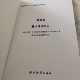 第一次全国地理国情普查：青海省基本统计报告【附西宁、海东、海西、海北、海南、黄南、果洛、玉树八个地市级54个县镇级基本统计报告，见图】