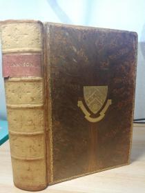 1905年  THE WORKS OF ALFRED LORD TENNYSON  全皮装帧  三面书口花纹  厚本  19X13.2CM