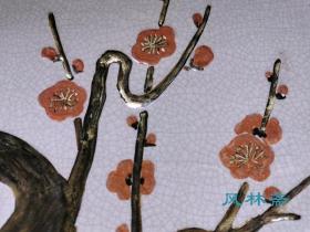 瓷盘套装 松竹梅岁寒三友 日本松月窑饰皿 陶磁三枚组共桐木箱 料理和果子器