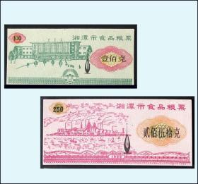 湖南湘潭市1989年《食品粮票》两枚合计价：