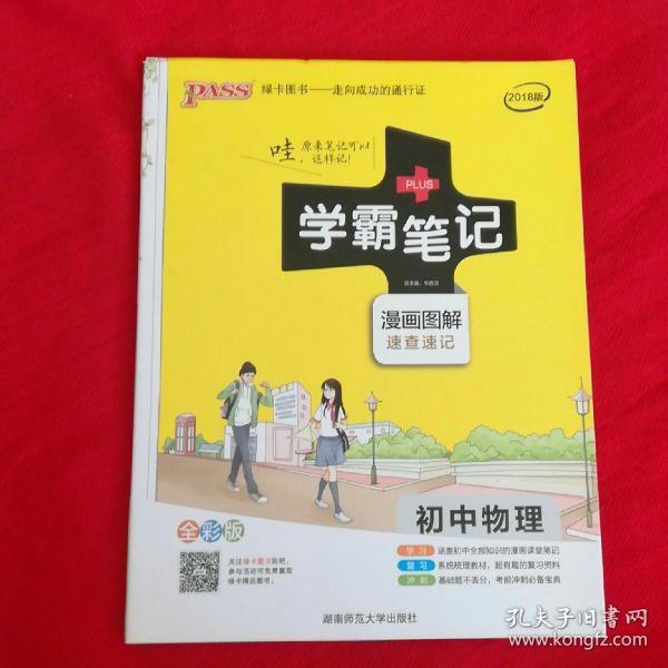 15PASS绿卡学霸笔记：初中物理（ 漫画图解 速查速记 课堂笔记 考前冲刺 全彩版）