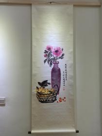 上海理工大学教授沙国谦2011年作国画《天香一品硕果累累》