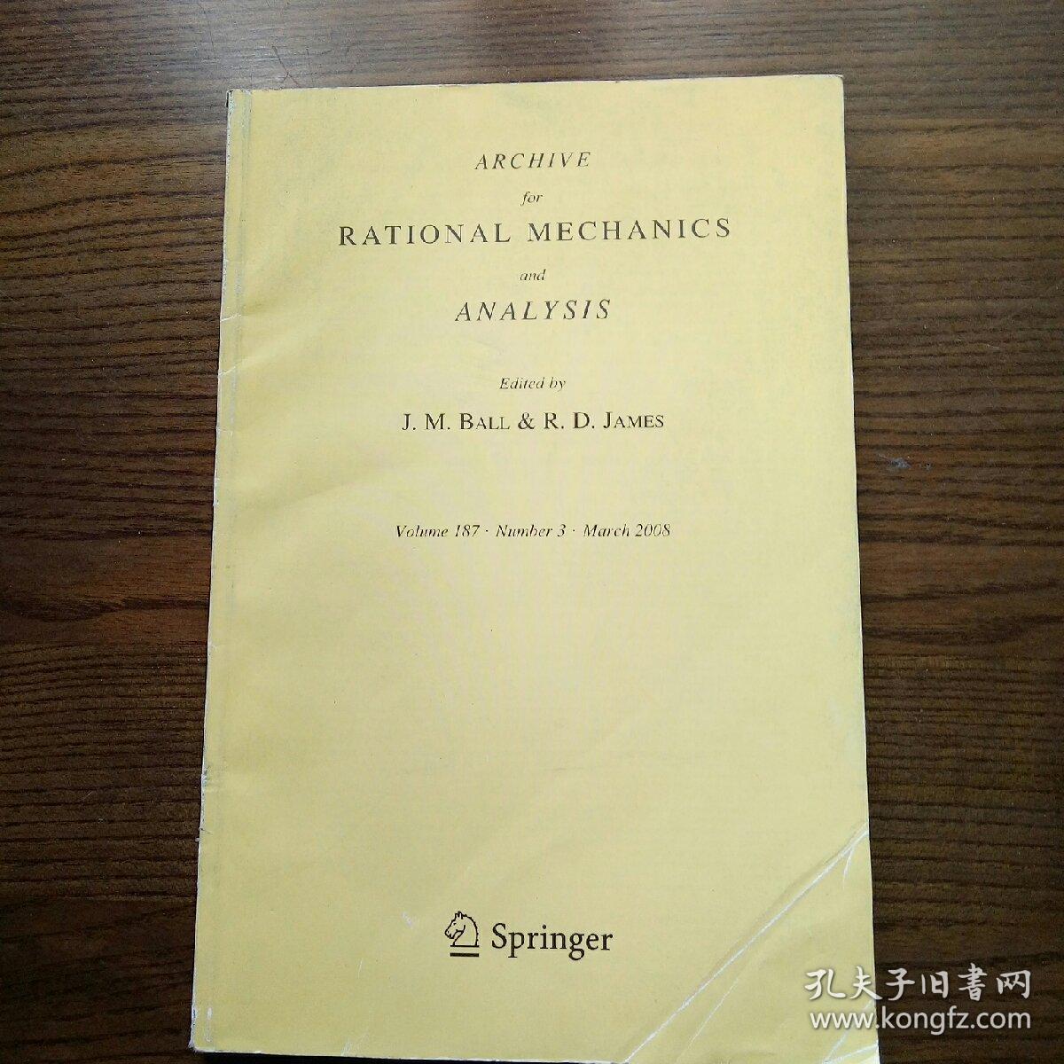 Archive for rational mechanics and analysis 有理力学和分析