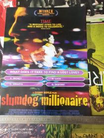 《看电影》海报双面(slumdog millionaire/valkyrie)折叠邮寄