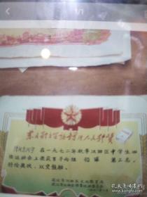 红色收藏《奖状》(九)陈向东，林题，毛选，磨砂烫金，/1972年