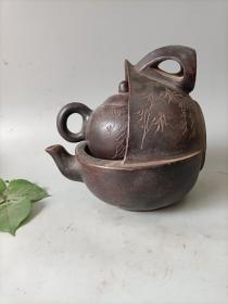 清代紫沙的老茶壶喜欢的私聊