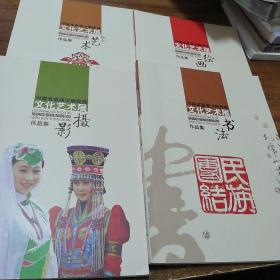 【全新可开票】河南省首届少数民族文化艺术展作品集全套4册 绘画、摄影、书法、综合艺术
