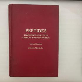 peptides proceedings of the fifth american peptide symposium【有破损 侧面见图 有印章】书皮脏 见图 品相一般