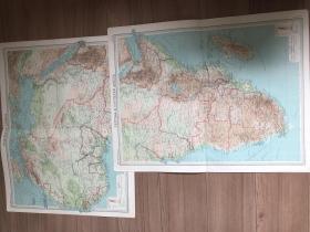 1922年 非洲地图两张 每张59*46cm
