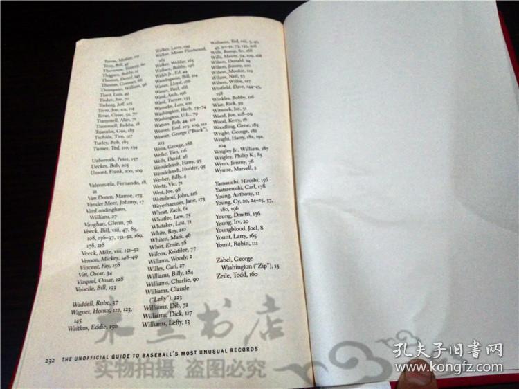 原版英法德意等外文 THE UNOFFICIAL GUIAE TO BASEBALL'S MOST UNUSUAL RECORDS BOB MACKIN 2004年 大32开硬精装