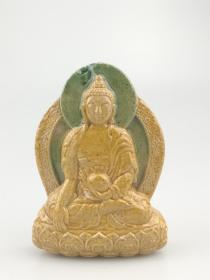 琉璃工艺品9  释迦牟尼佛（外尺寸 7.5×5.5x2）cm