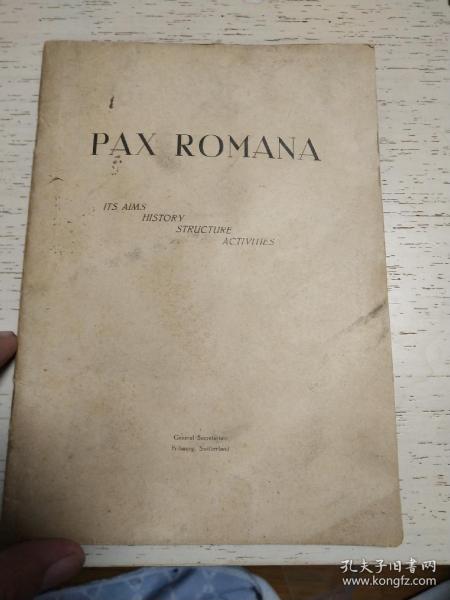 民国时期英文书 Pax Romana