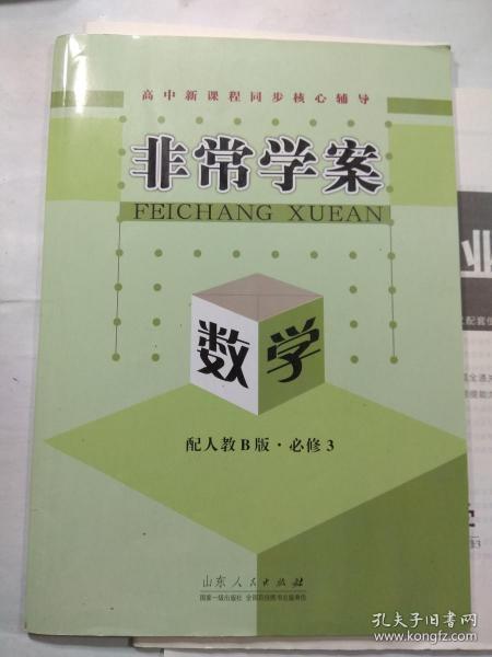 高中新课程同步核心辅导  非常学案  数学   配人教B版   必修3   山东人民出版社     随书赠送课时分层作业和详解答案