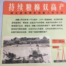 六十年代湖北省新洲县刘集人民公社宣传画