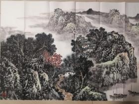 当代著名画家张瀚东精品山水一幅（保真）