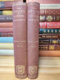 1880年版 国富论 两卷   AN INQUIRY INTO THE NATURE AND CAUSES OF THE WEALTH OF NATIONS. Two Volumes.