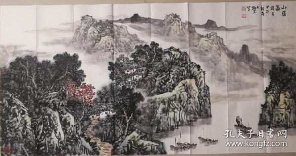 当代著名画家张瀚东精品山水一幅（保真）