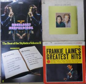 留声机專用  SIMON N GARFUNKEL ENGELBERT HUMPERDINCK STYLISTICS FRANKIE LAINE  黑胶唱片4隻 港版