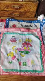 90-00年代卡通人物儿童小手帕一组6只合售黑猫警长数码宝贝虹猫蓝兔等。第贰组