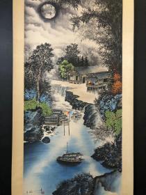 ★秒杀价8380元★★海外回流★■【★★老宣纸手绘精品老字画 山水风景画吴冠中