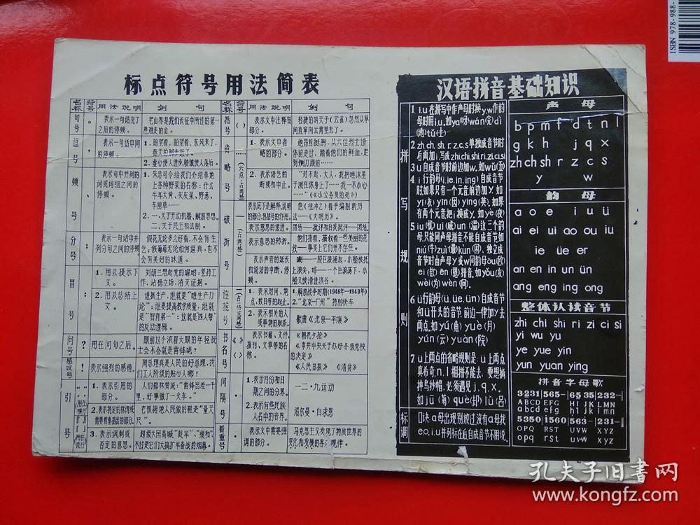 60年代《标点符号用法简表》