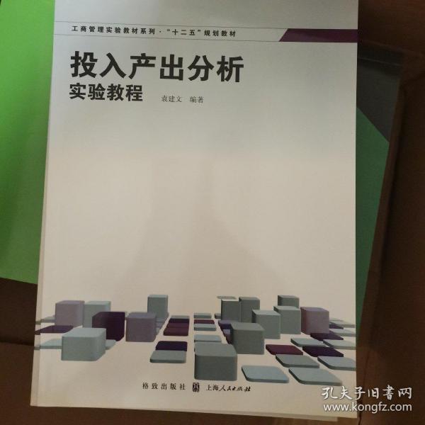 工商管理实验教材系列·“十二五”规划教材：投入产出分析实验教程