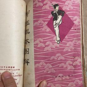 初级长拳，甲组男子长拳图解，甲组女子长拳图解，甲组棍术图解，绵拳，初级刀术，初级剑术，共计7本装钉在一起合售，有霉斑，如图