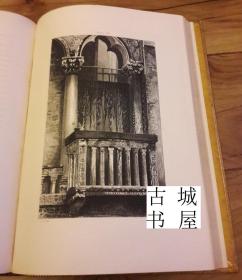 稀缺，约翰·拉斯金名著 《建筑的七盏灯 》 刻版画插图，1883年出版