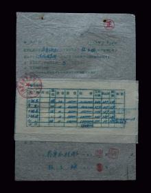 1954年：国营森华木材厂【定做课桌、课椅、屏风等】合同 带税票