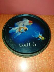 金鱼图案 Gold-fish 糖果饼干食品类铁皮盒