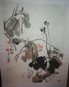 工笔画家王鹏 老师手绘作品（挂轴）尺寸95公分×68公分