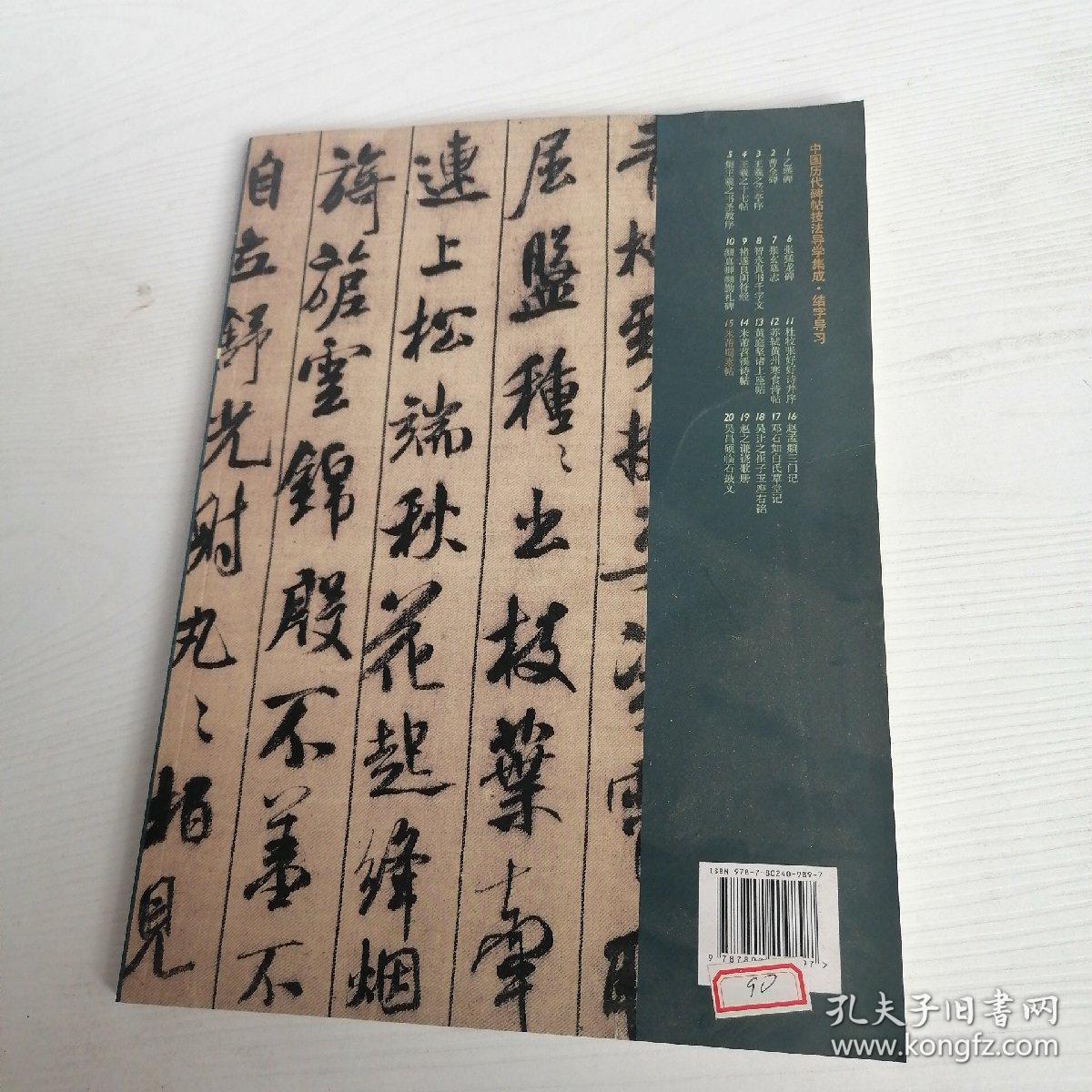 中国历代碑帖技法导学集成，结字导习15：米芾蜀素帖