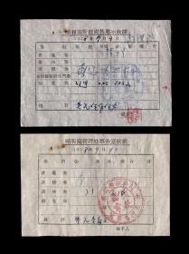 1958年：越南代表团参观颐和园【购票老收据】两张 收藏品 老票据