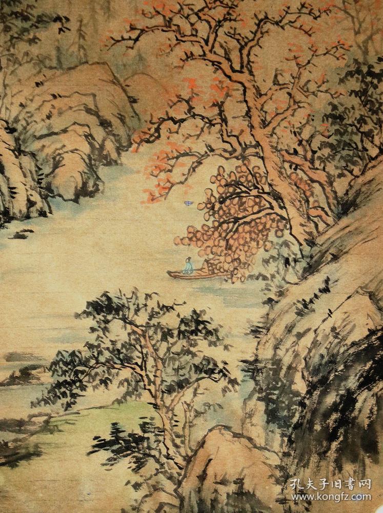 海派山水画名家。上海中国画院画师，上海文史馆馆员       袁松年     山水四条屏