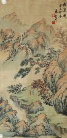 海派山水画名家。上海中国画院画师，上海文史馆馆员       袁松年     山水四条屏