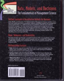 Data,Models,and Decisions The Fundamentals of Management Science.数据、模型与决策管理学科