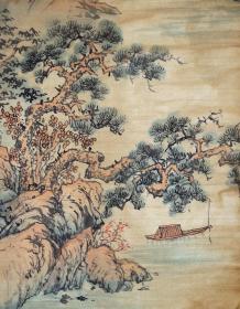 海派山水画名家。上海中国画院画师，上海文史馆馆员       袁松年     山水四条屏