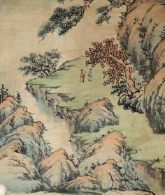 海派山水画名家。上海中国画院画师，上海文史馆馆员       袁松年     山水四条屏