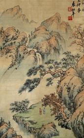 海派山水画名家。上海中国画院画师，上海文史馆馆员       袁松年     山水四条屏