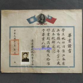 【珍品毕业证】清华学校毕业证书，民国十二年（1923年）清华学校第五任校长曹云祥亲笔签发，距今已近百年，清华大学早期毕业证书，清华大学历史见证，珍不珍贵，稀不稀缺，明眼人自己想，不要盗图，盗图必究，无实力者勿扰——E029