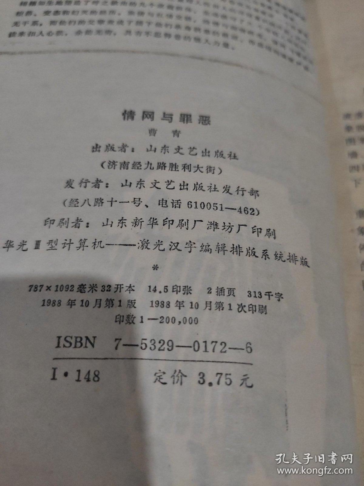 点击查看原图 情网与罪恶 /曹青