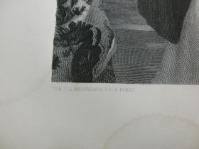 【百元包邮】《看望修女》（THE VISIT TO THE NUN） 1856年 钢版画 源自艺术日志  纸张尺寸约31.8×23.5厘米（编号AJ0962）