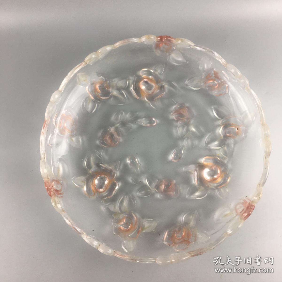 民国时期贵族家的花口琉璃水果盘