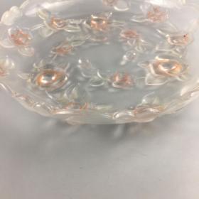 民国时期贵族家的花口琉璃水果盘