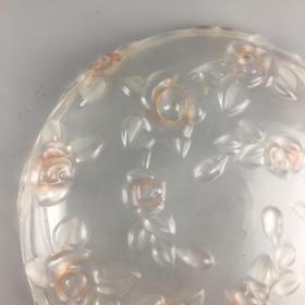 民国时期贵族家的花口琉璃水果盘