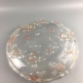民国时期贵族家的花口琉璃水果盘
