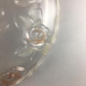 民国时期贵族家的花口琉璃水果盘
