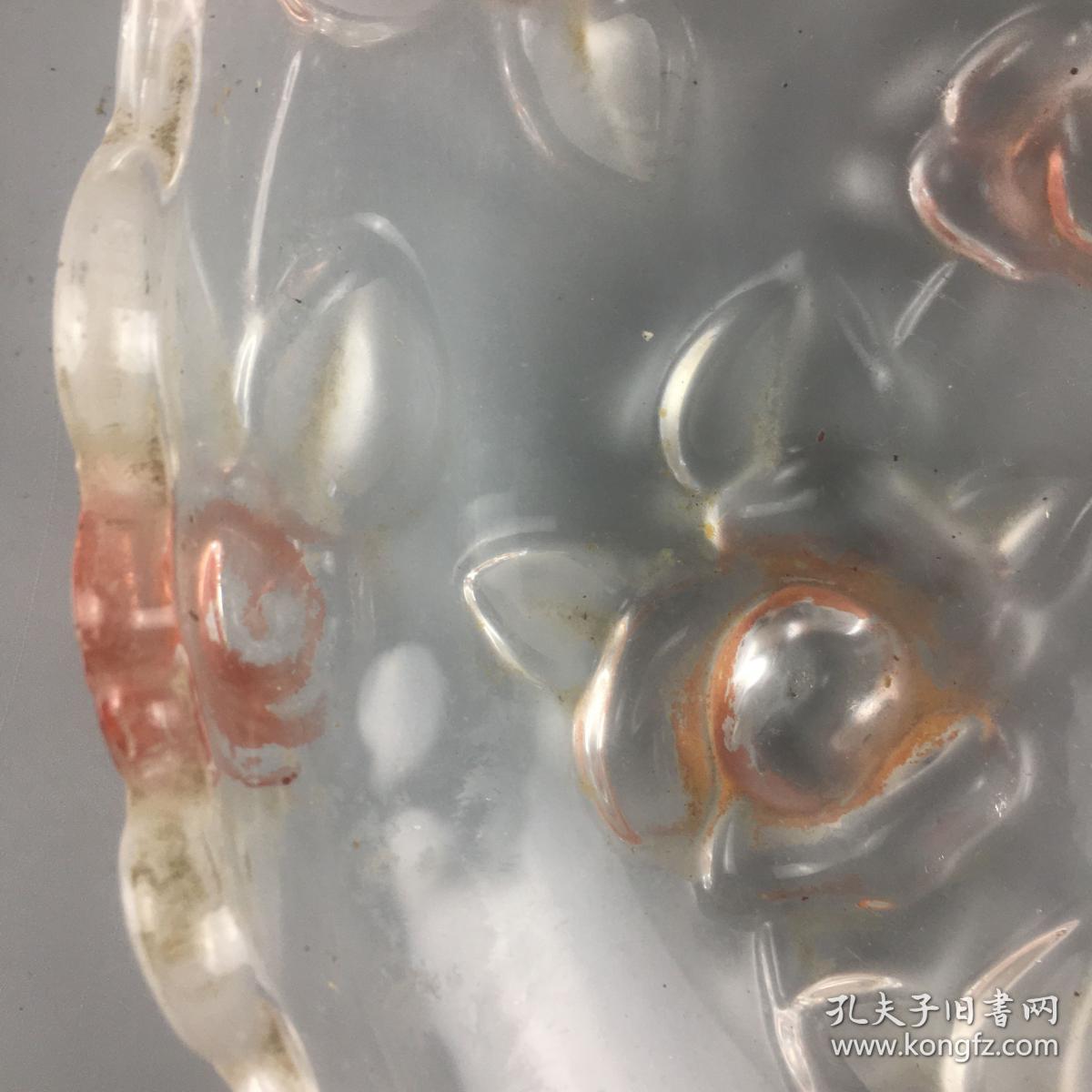 民国时期贵族家的花口琉璃水果盘