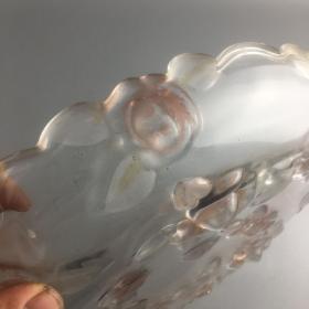 民国时期贵族家的花口琉璃水果盘